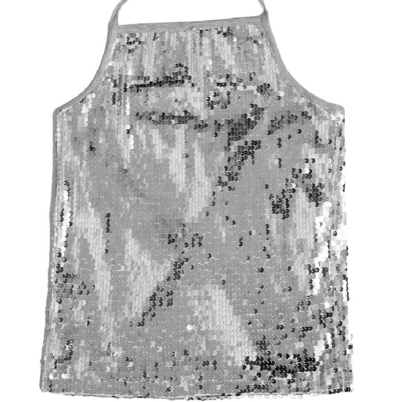 MIA New York Silver Sequin Halter - Picture 1 of 2